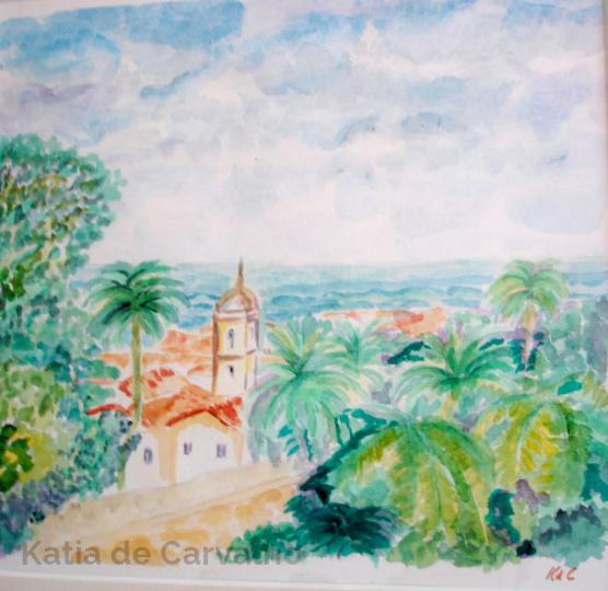 10) Salvador cap Bahia watercolour 34x34cm
